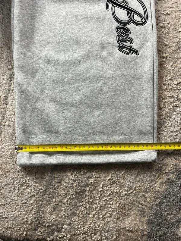 Vintage Joggers Holgados Gris Negro Bordados Y2K Talla M – photo 13